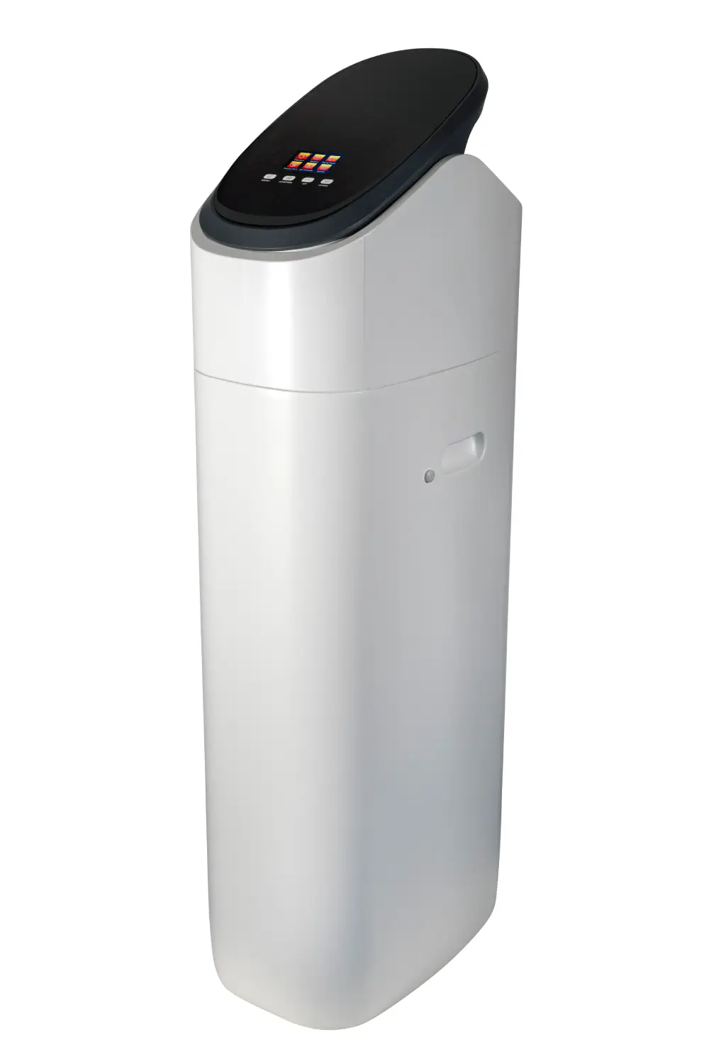 Adoucisseur FL7830 marque fluid'o bac gris et capot noir. écran digital